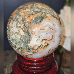 Red Moss Agate Sphere